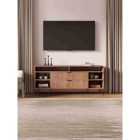 Manhattan Comfort DUMBO 63in TV Stand in Golden Brown TV001-GB